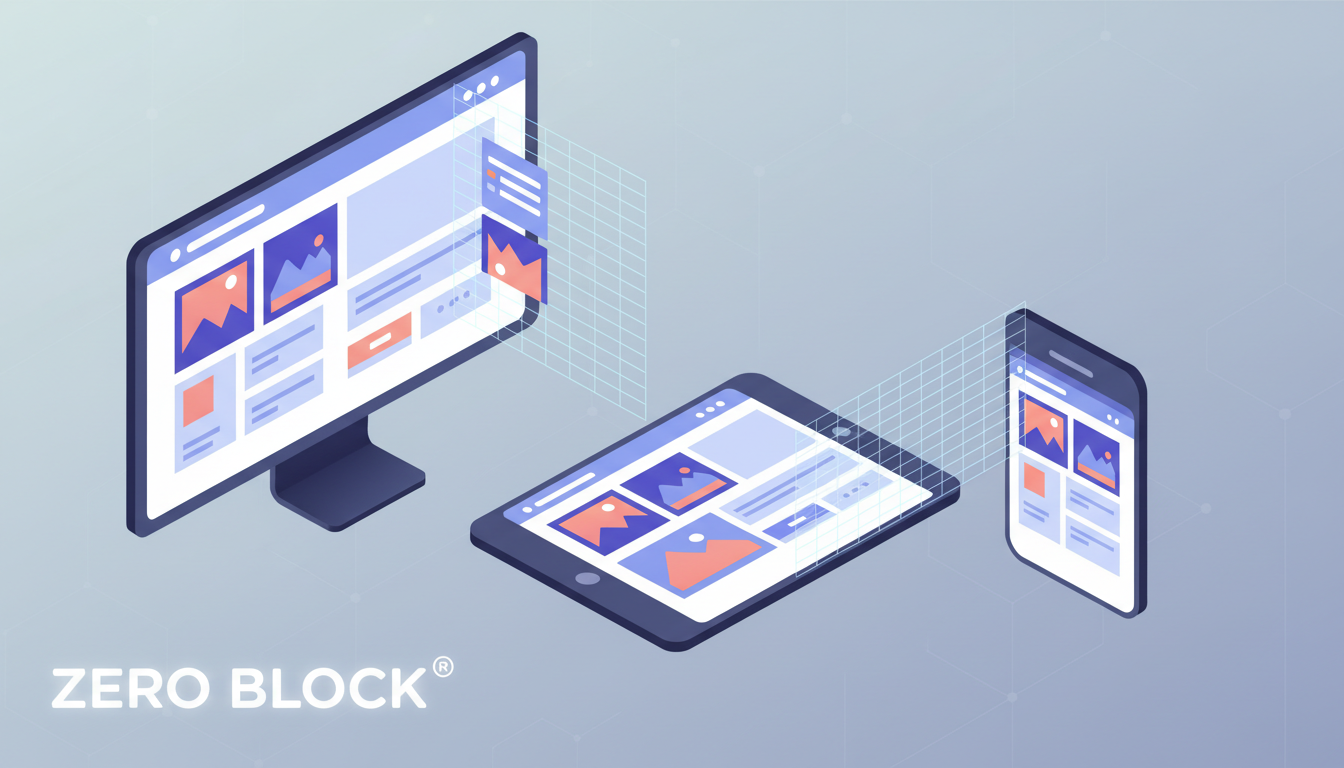 Адаптивный дизайн Zero Block на разных устройствах.