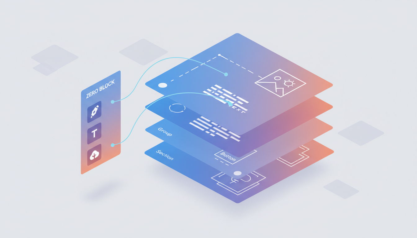 Инструменты Zero Block: слои, текст, изображения.