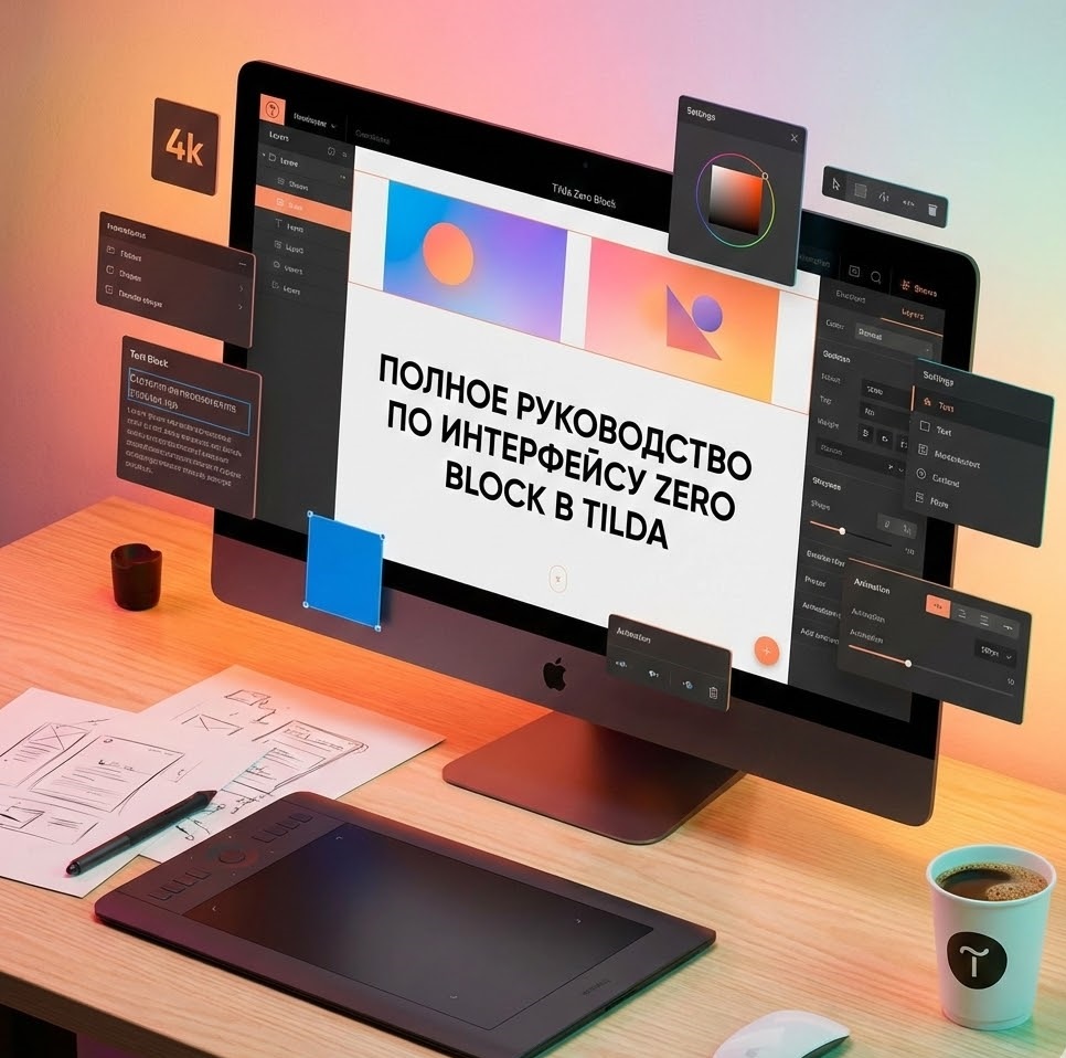Полное руководство по интерфейсу Zero Block в Tilda: настройки и возможности