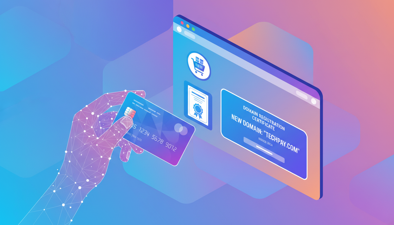 Digital hand paying for domain registration