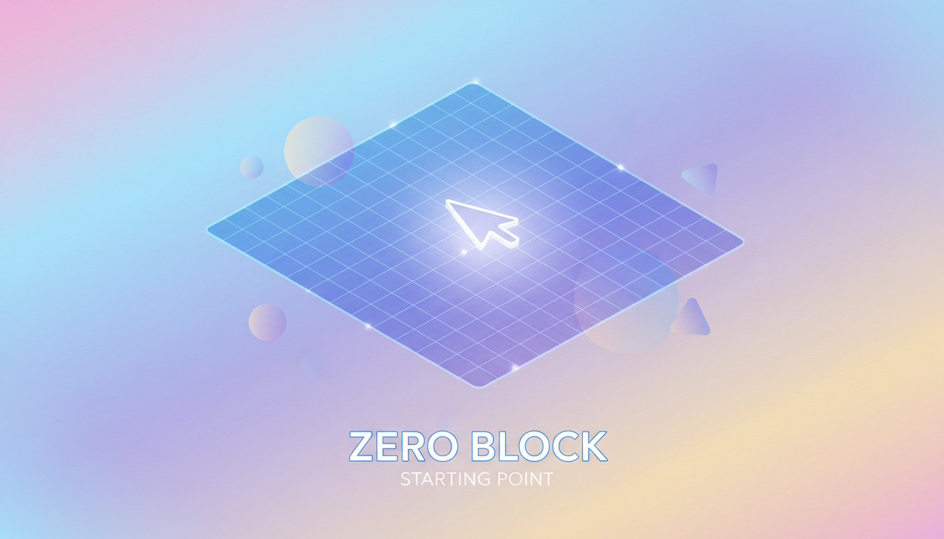 Пустой холст Zero Block, готовый к дизайну