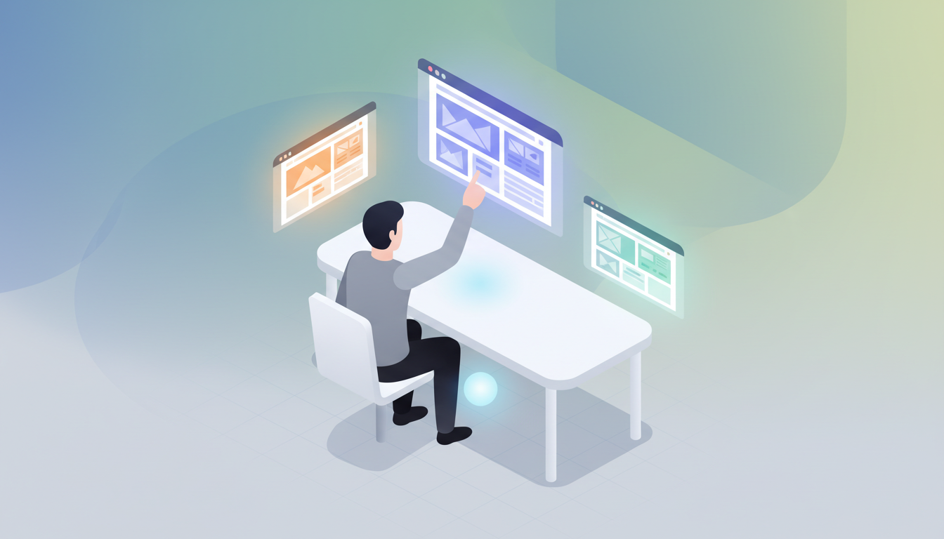 Человек выбирает шаблон Tilda среди множества вариантов