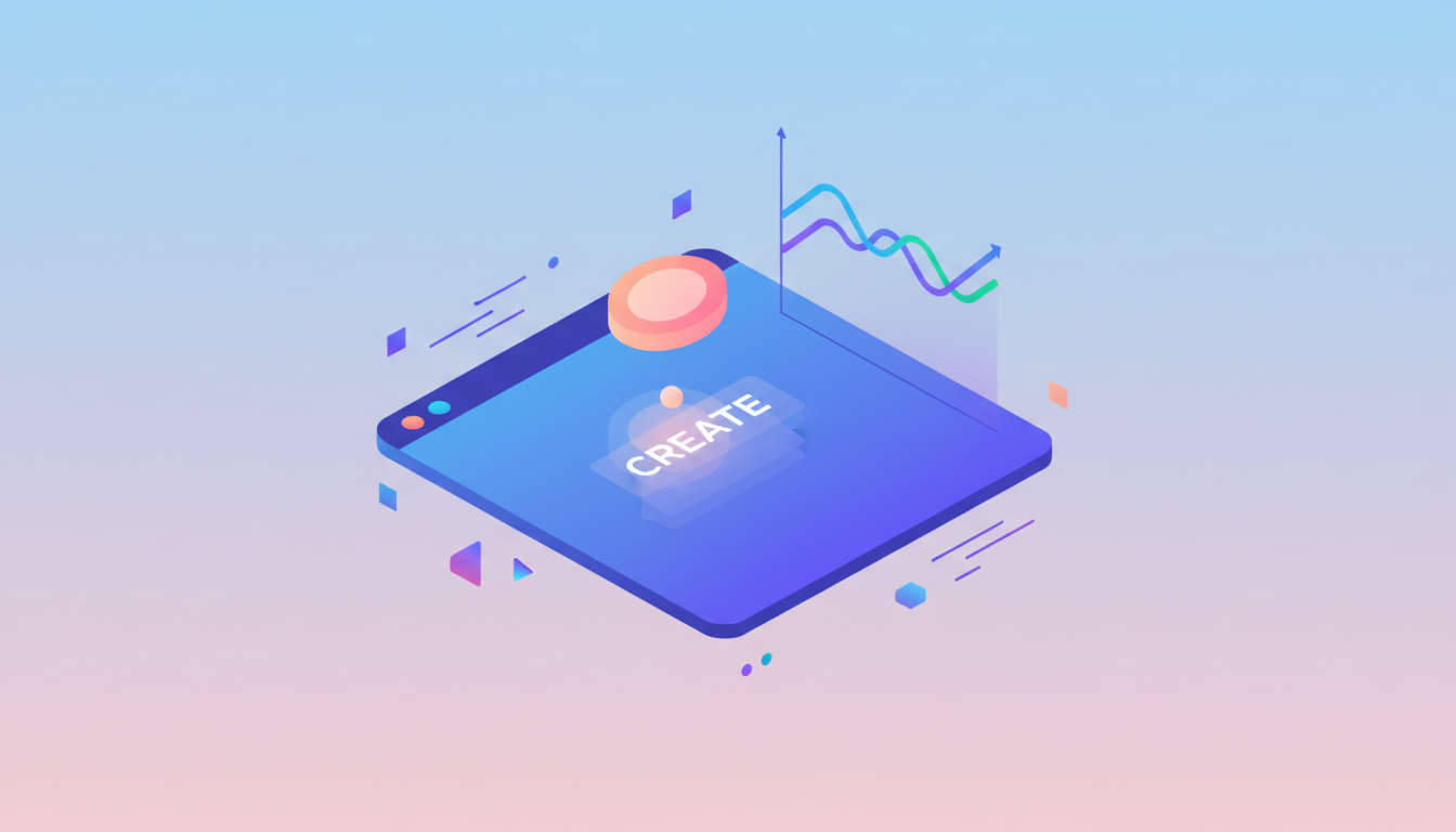 Абстрактная иллюстрация интерфейса Tilda с анимированными элементами