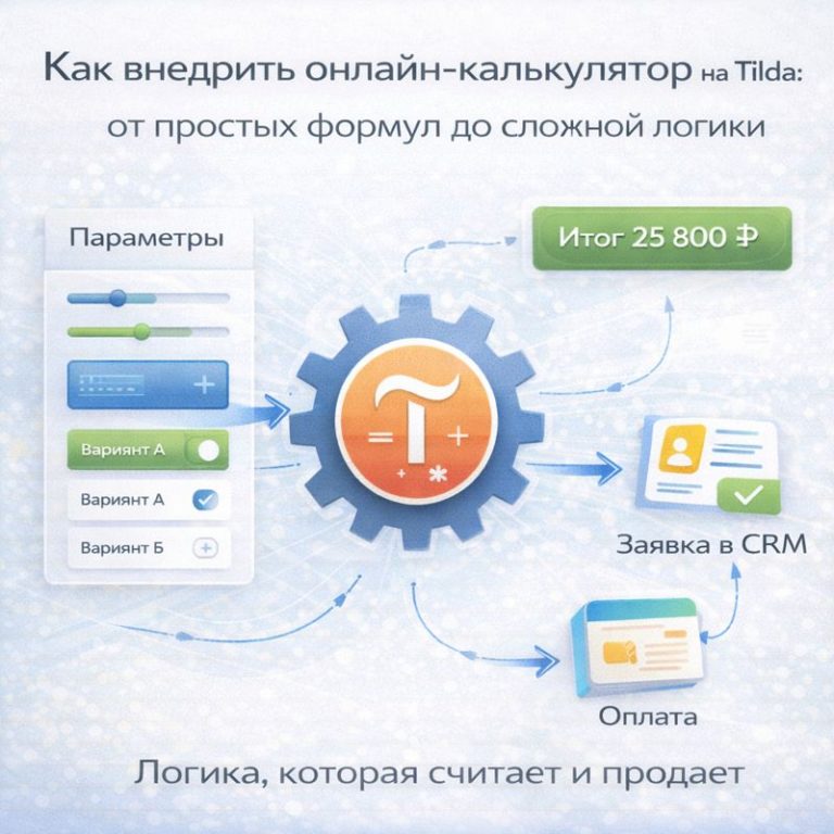 Как внедрить онлайн-калькулятор на Tilda